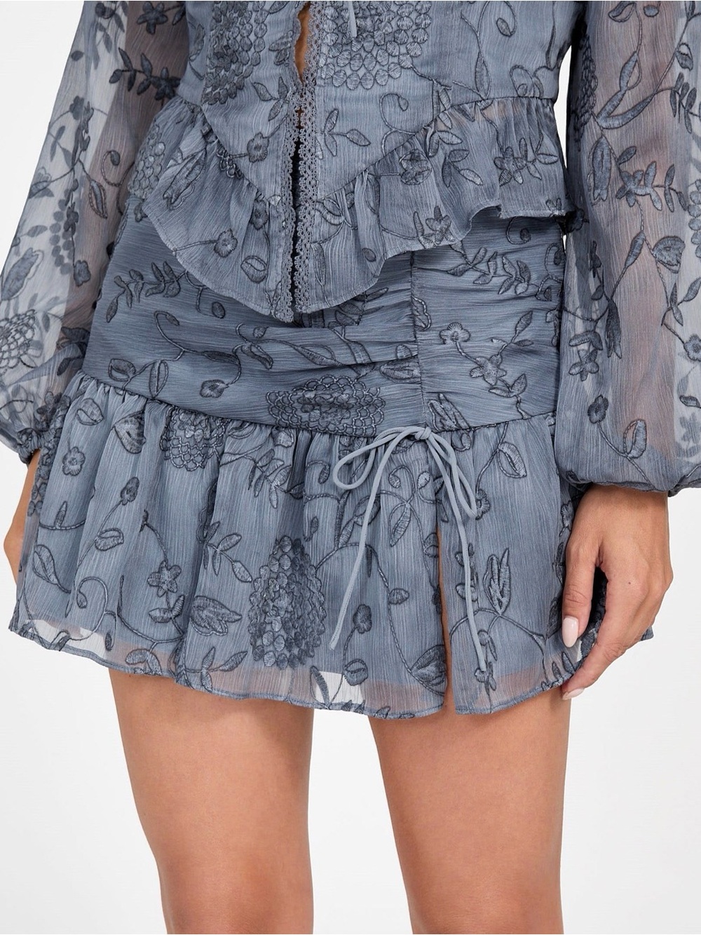 Guess Seiah Chiffon Mini Skirt